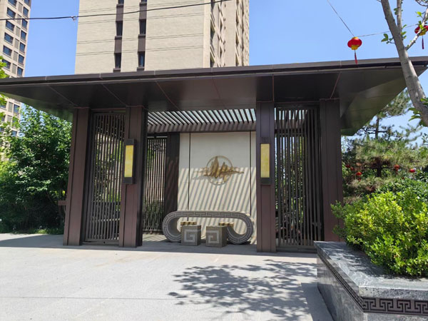 小區(qū)安裝新中式鋁合金涼亭
